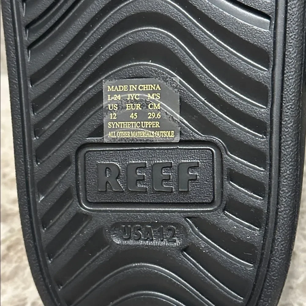 Reef Oasis Two Bar Slide Sandals NEW Mens Size 12 Black